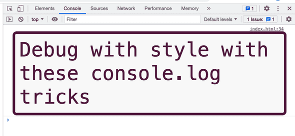 Styled console.log example